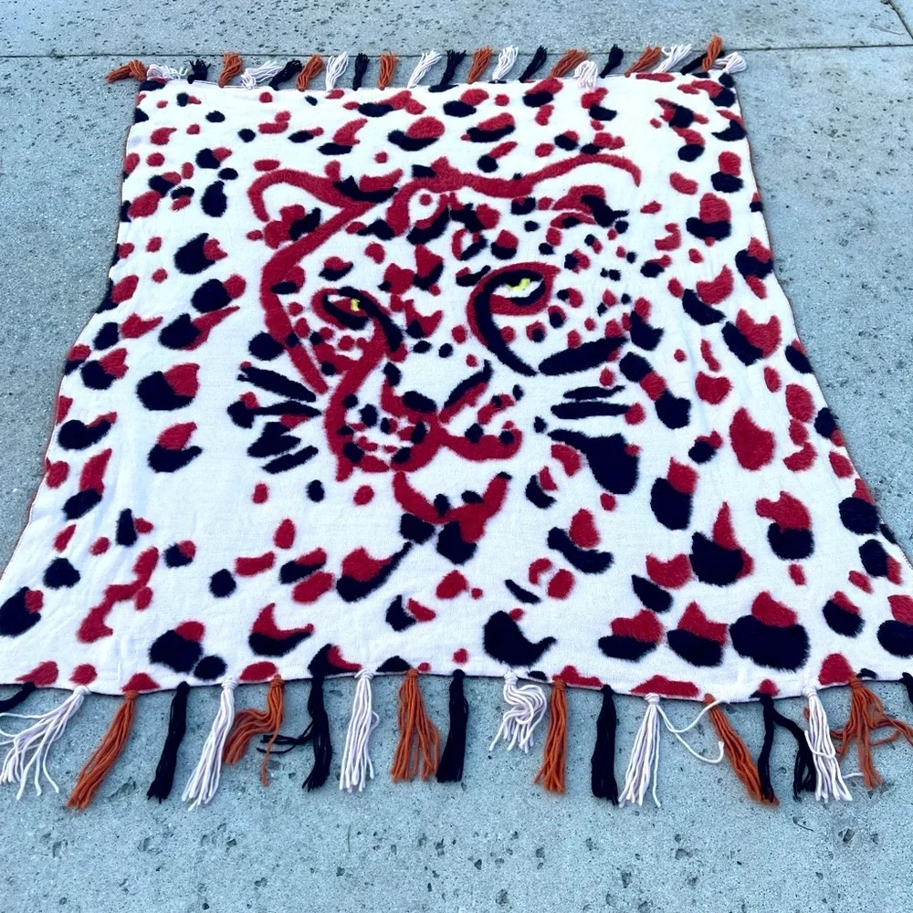 Anthropologie Tiger Throw Blanket